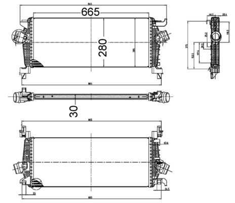 Ladeluftkühler - CI515000S MAHLE - 1302259, 30933, 37004648