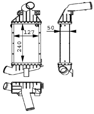 Ladeluftkühler - CI51000P MAHLE - 07073020, 09119480, 101509