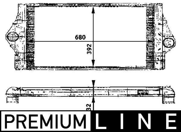 Ladeluftkühler - CI58000P MAHLE - 103745, 187001N, 30433