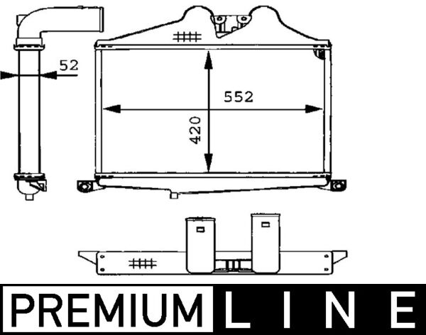 Ladeluftkühler - CI89000P MAHLE - 10848, 137130N, 376723731