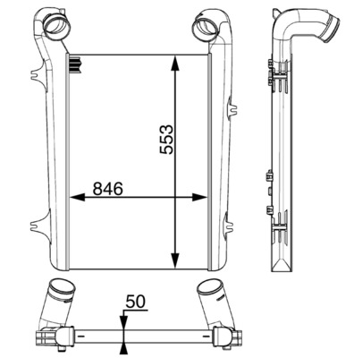 Ladeluftkühler - CI93001P MAHLE - 1619667, 297210N, 309055