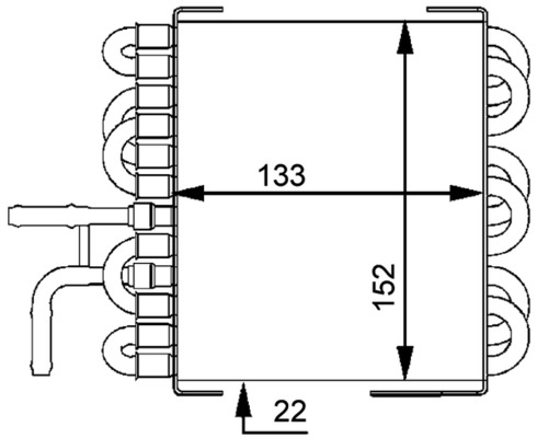 Kraftstoffkühler - CK8000P MAHLE - 120014N, 2035010001, 30002481