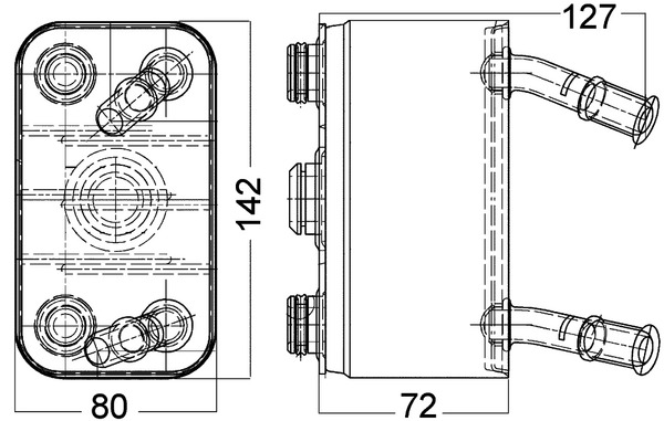 Ölkühler, Motoröl - CLC113000P MAHLE - 02003205, 376756781, 590137