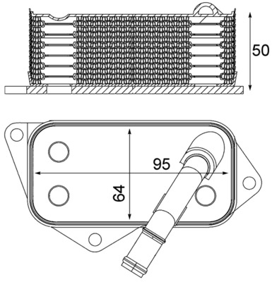 Ölkühler, Motoröl - CLC12001S MAHLE - 056043N, 11427525333, 376714804