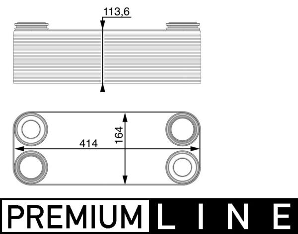 Oil Cooler, automatic transmission - CLC14000P MAHLE - 11033628, 376715-855, 110336286