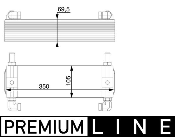 Ölkühler, Automatikgetriebe - CLC15000P MAHLE - 20810985, 376715-865, 208109850