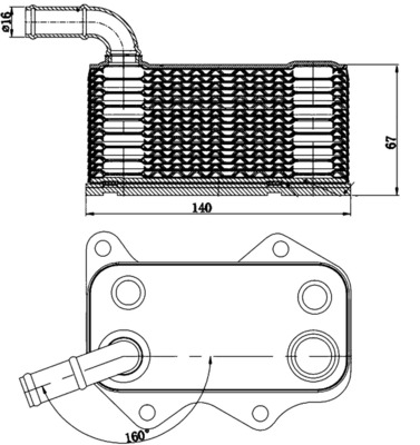 Ölkühler, Motoröl - CLC174000S MAHLE - 046015N, 06D117021C, 07104014