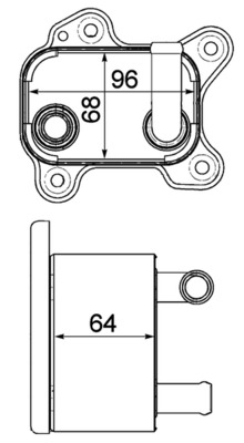 Ölkühler, Automatikgetriebe - CLC183000P MAHLE - 376792791, 5650345, 89808-09880