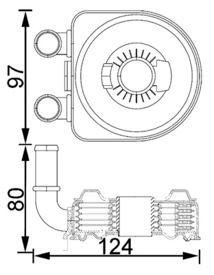 CLC193000S, Ölkühler, Motoröl, Kühler, MAHLE, 07034003, 104784, 1103J2, 11-140380000, 31739, 376797091, 40003271, 407M37, 590049AS, 806005, 817705, 90650, PE3271, V22-60-0002, 1103N0, 31739A, 407M37A, 8MO376797-091