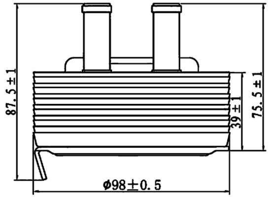 Ölkühler, Motoröl - CLC197000S MAHLE - 07214001, 213055M300, 31184