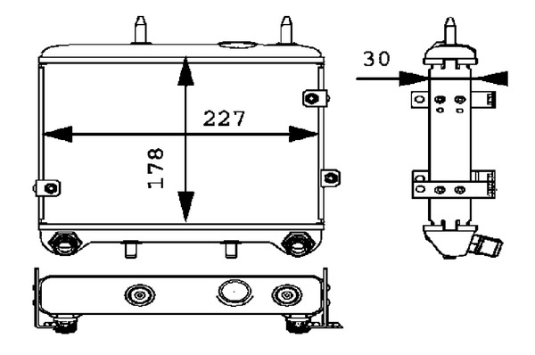 Ölkühler, Motoröl - CLC20000P MAHLE - 126300N, 2105000100, 30003533