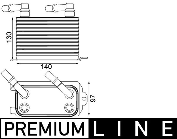 Oil Cooler, automatic transmission - CLC228000P MAHLE - 376924211, 6H427R095AB, LR013046