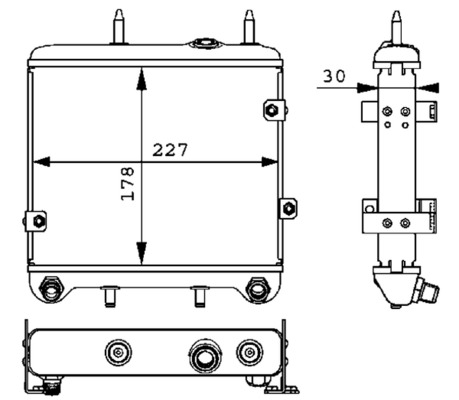 Ölkühler, Motoröl - CLC28000P MAHLE - 126400N, 1405011601, 30003140