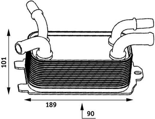 Ölkühler, Motoröl - CLC60000P MAHLE - 226003N, 30741956, 376729611