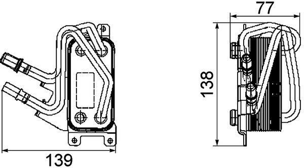 Ölkühler, Motoröl - CLC67000P MAHLE - 056014N, 06003315, 17217507975