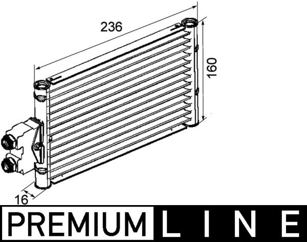 Oil Cooler, automatic transmission - CLC74000P MAHLE - 126008N, 2115000200, 30003535