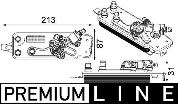 Ölkühler, Automatikgetriebe - CLC90000P MAHLE - 17217599546, 376749001, 17217572540