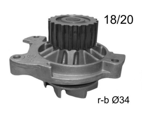 CP18000S, Water Pump, engine cooling, Water pump, MAHLE, 046121004D, 074121004AX, 076121005A, 1987949738, 22256, 2592741, 376800-144, 506920, 65426, 9274R, A178, DP164, FWP1515, P574, PA1002, PA758, QCP3495, VKPC86619, WP0033(18), WP1772, 046121004DX, 074121004X, 259274R, 26429(18), 2717684, 376800141, A280, AW9274, FWP1710, P616