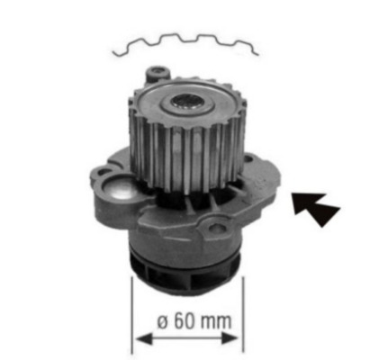 CP557000S, Water Pump, engine cooling, Water pump, MAHLE, 045121011C, 10806, 1612703880, 1777, 24354, 251777, 376810094, 506874, 67808, A197, FWP1941, P552, PA1102, PA806, QCP3482, VKPC81416, WP2445, 2517770, AW6036, P646, WP1980
