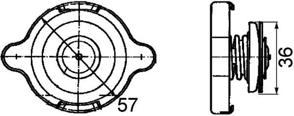 Verschlussdeckel, Kühler - CRB10000P MAHLE - 0005011715, 02359, 1100848