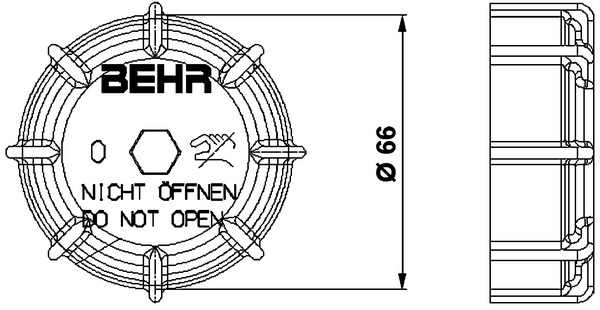 Verschlussdeckel, Kühlmittelbehälter - CRTC1000P MAHLE - 0005018315, 376737031, 8MY376737-031