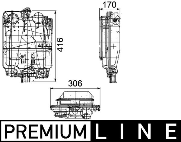 CRT102000P, Expansion Tank, coolant, Other, MAHLE, 0000041019640, 376753781, 404000N, 41019640