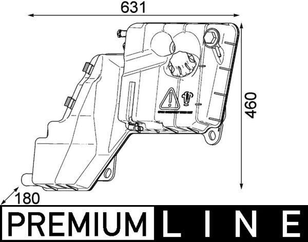 Ausgleichsbehälter, Kühlmittel - CRT103000P MAHLE - 0000041215632, 359001600080, 376753791