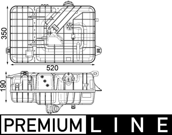 Ausgleichsbehälter, Kühlmittel - CRT234000P MAHLE - 376923771, 9605014103, 8MA376923-771