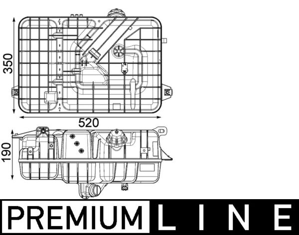 Ausgleichsbehälter, Kühlmittel - CRT235000P MAHLE - 376923781, 9605014203, 8MA376923-781