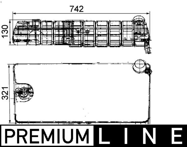 Ausgleichsbehälter, Kühlmittel - CRT41000P MAHLE - 264010N, 376705251, 81.06102.6100