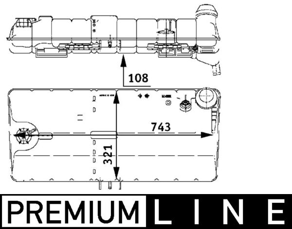Ausgleichsbehälter, Kühlmittel - CRT47000P MAHLE - 263010N, 359001601290, 376705331