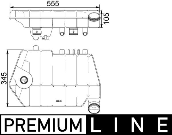 Expansion Tank, coolant - CRT66000P MAHLE - 14-342230005, 1626237, 294000N