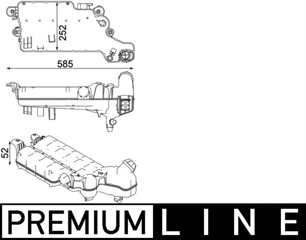 Ausgleichsbehälter, Kühlmittel - CRT99000P MAHLE - 023.411, 108777, 1440100589