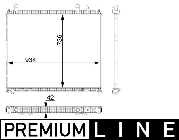 Low Temperature Cooler, intercooler - CR104000P MAHLE - 376701-961, 81.06101-6790, 81061010076