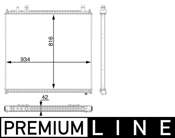 Low Temperature Cooler, intercooler - CR105000P MAHLE - 376701-971, 81.06101-6791, 81061010077
