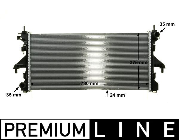 Radiator, engine cooling - CR1068000P MAHLE - 1362305080, 17002398, 350213139800