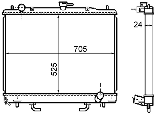 Radiator, engine cooling - CR1072000S MAHLE - 01163039, 018M42, 103963