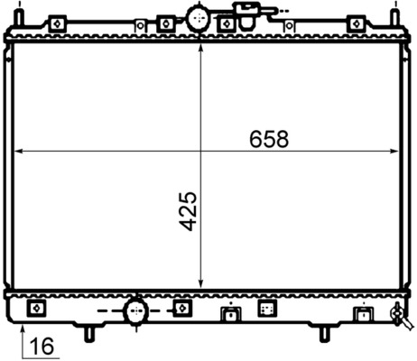 Radiator, engine cooling - CR1073000S MAHLE - 0116.3028, 104294, 119073