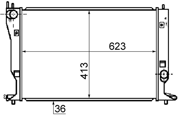 CR1081000S, Kühler, Motorkühlung, Kühler, MAHLE, 0115.3142, 104427, 130272, 164000R010, 210000N, 376753751, 53002398, 53768, 64666A, 735573, DRM50073, PL012119, RA0280110, TO2398, 1153142, 164000R020, 8MK376753-751