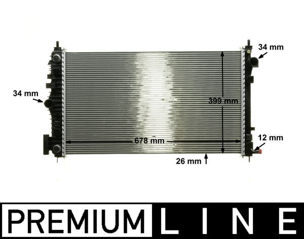 Radiator, engine cooling - CR1101000P MAHLE - 105323, 1300288, 13241722