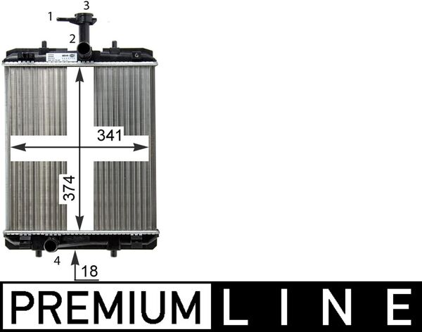 CR1114000P, Radiator, engine cooling, Cooler, MAHLE, 1033.068, 1330P5, 160093N, 164000Q010, 350213139000, 376754-484, 53002360, 53459, 64685, 735069, DRM21600, RA0070170, TO2360, 350213390000, 376754481, 53002363, 735072, DRM21602, TO2363, 350213392000, 8MK376754-484, TOA2360, BM390, TOA2363