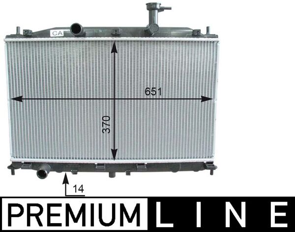 Radiator, engine cooling - CR1119000P MAHLE - 0128.3108, 054M31, 105046