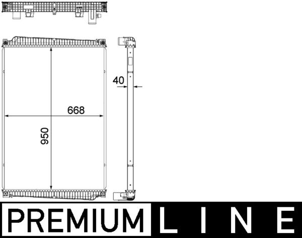 Radiator, engine cooling - CR1149000P MAHLE - 260017N, 376755391, 67193