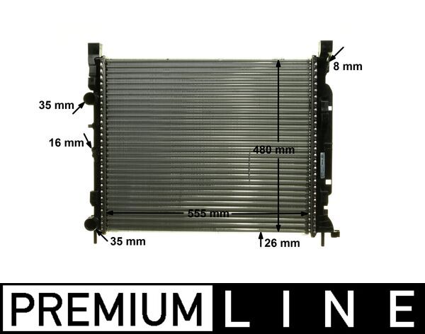 Radiator, engine cooling - CR1155000P MAHLE - 01063113, 180086N, 350213142500