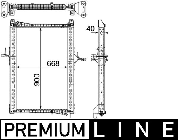 Radiator, engine cooling - CR1160000P MAHLE - 376755641, 81.06101.0064, 8MK376755-641