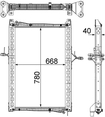 Radiator, engine cooling - CR1161000P MAHLE - 376755651, 81.06101.0065, WG2182403