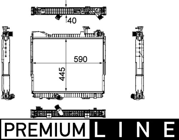 Radiator, engine cooling - CR1171000P MAHLE - 01213088, 070157N, 21400MB41C