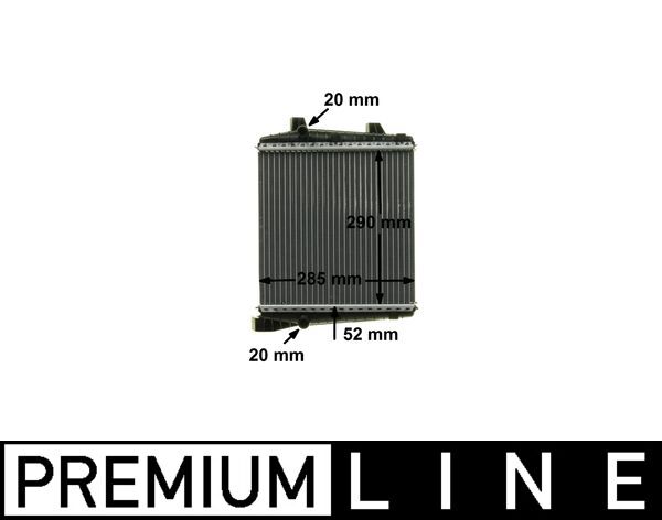 Radiator, engine cooling - CR1186000P MAHLE - 170007N, 376756391, 53007