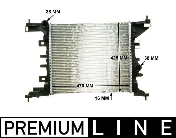 Radiator, engine cooling - CR1187000P MAHLE - 01073150, 105623, 121159/O