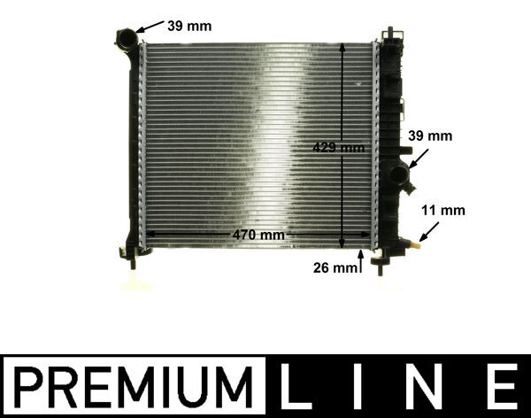Radiator, engine cooling - CR1189000P MAHLE - 020M76, 105621, 121156/O